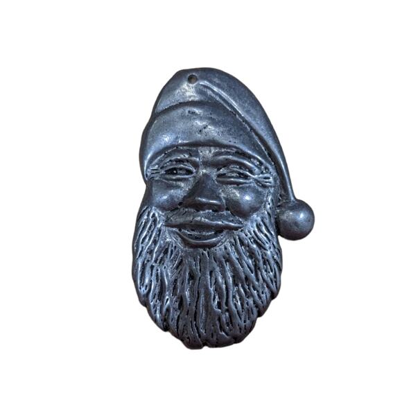 Pewter Santa head ornament - Picture 2 of 3